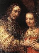 Rembrandt, The Jewish Bride (detail) dy